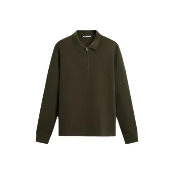 ZARA Polo Shirt Men's Dark Khaki