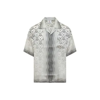 CASABLANCA Short Sleeve Cuban Collar Shirt