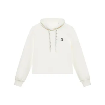 MLB New York Yankees Basic Collection 24FW Early Autumn Cropped Hoodie Unisex Cream