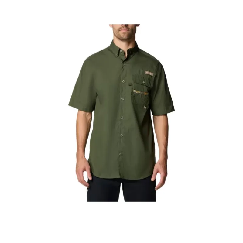 Columbia PHG Sharptail Short Sleeve Shirt Men's Green-0