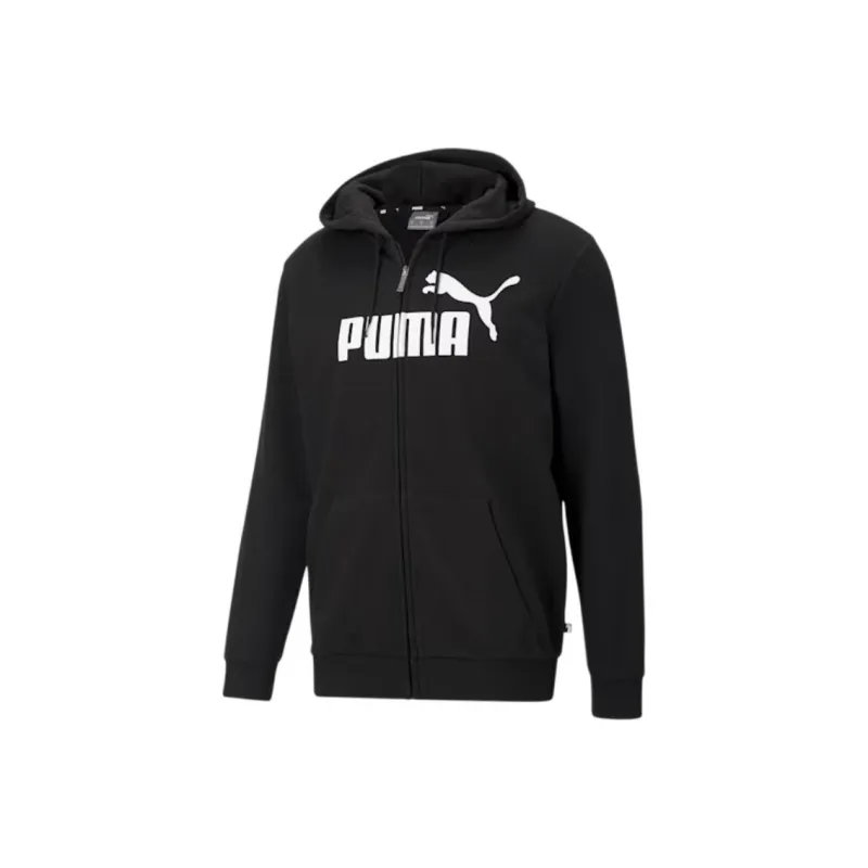 PUMA Training Essential Essentials Big Logo Full-Zip Men's Hoodie Sweatshirt Men's Black-0