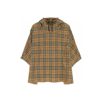 Burberry Vintage Check Hooded Poncho