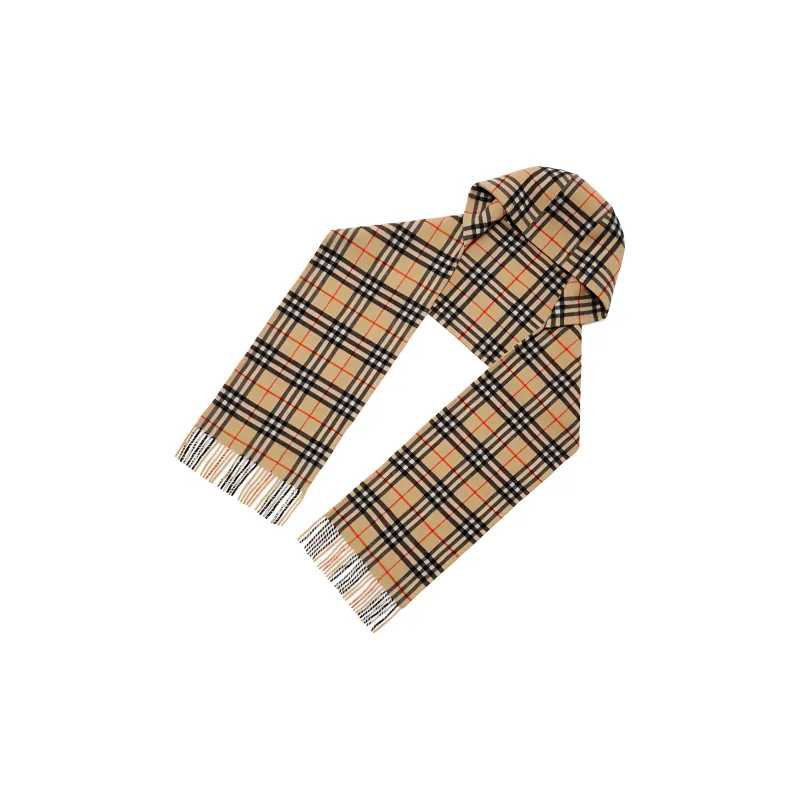 Burberry Check Cashmere Hooded Scarf-1