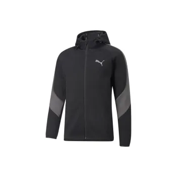 PUMA EVOSTRIPE Evostripe Full-Zip Hoodie Sweatshirt Men's Black