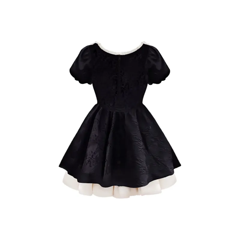 SYEEE WITH U Short Sleeved Dress Women's Black-1