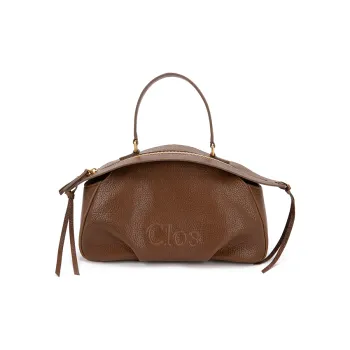 Clos Top Grain Cow Leather Handbag Small Size Women's Benton Brown/Larch Brown/Barolo Burgundy