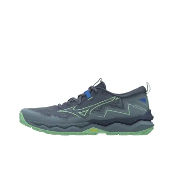 Mizuno Wave Daichi 9 Lightweight Anti Slip Low Top Trail Running Shoes Men's Gray Green