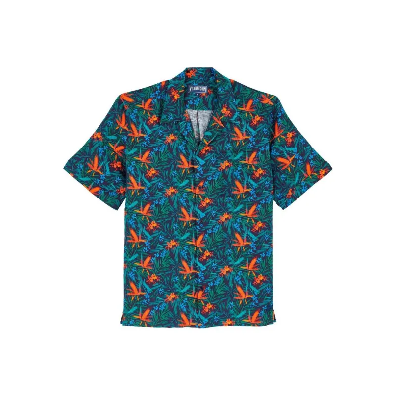 Vilebrequin Floral print Linen Shirt-0