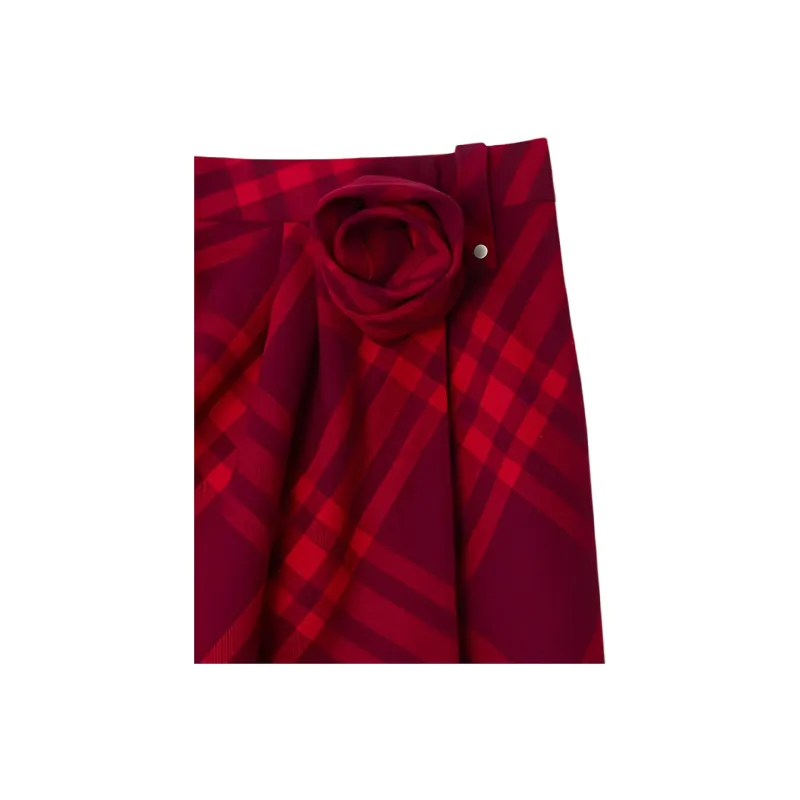 Burberry Casual Long Skirt Women's Red-5