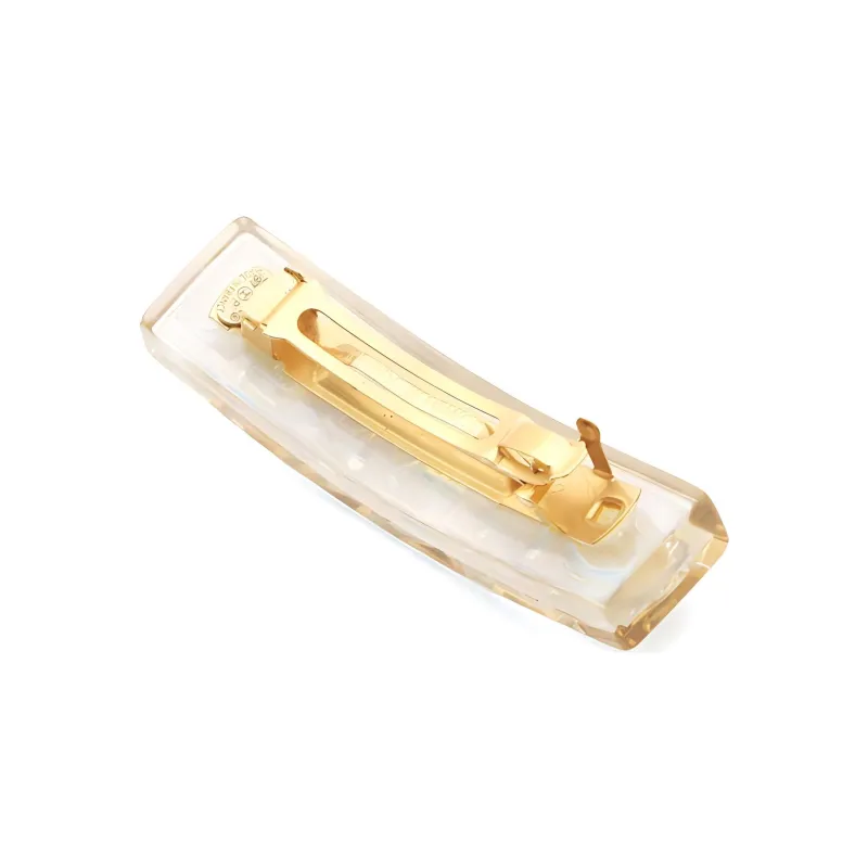 CHANEL 1997 Logo lettering Hair Clip-2