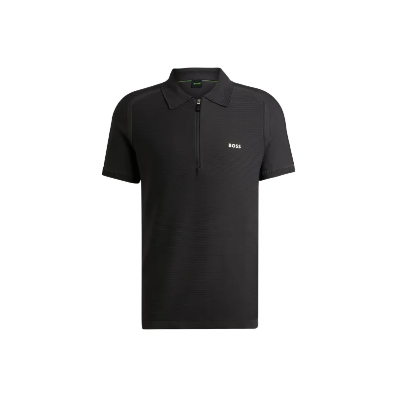 HUGO BOSS Logo Rubberised Short Sleeved Polo Shirt-0