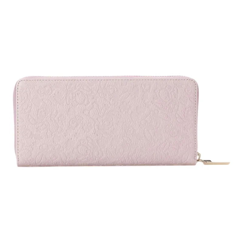 Disney Cow Leather Wallet Women's Pink-2