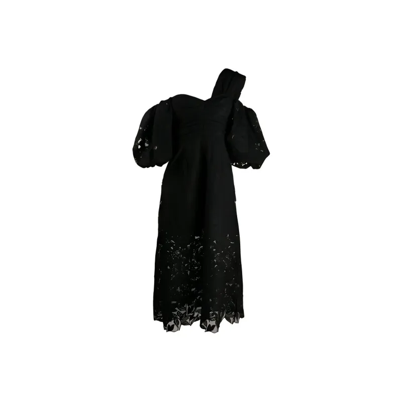 Self portrait Short Sleeved Dresses Women's Black-2