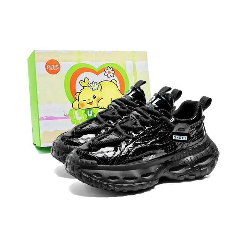Budding Bear Slip Resistant, Abrasion Resistant, Breathable, Height Increasing Low Top Chunky Sneakers Men's-6