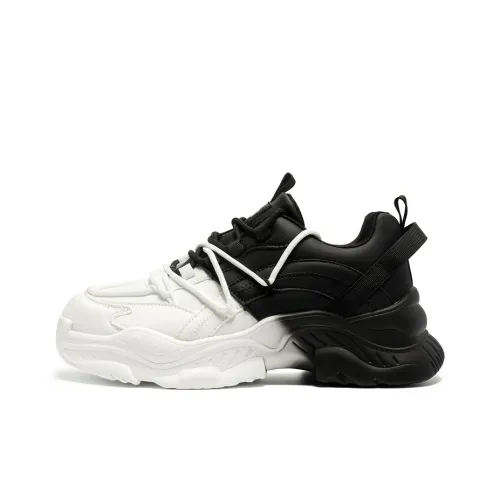 SUPEREDGE Height Increasing Abrasion Resistant Slip Resistant Low Top Chunky Sneakers Unisex