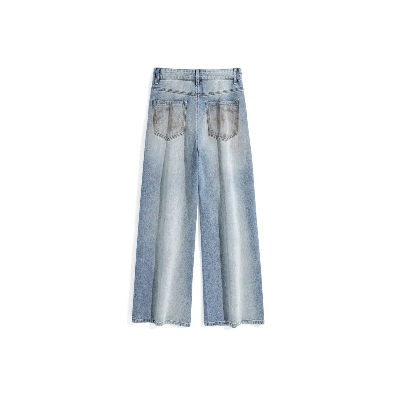 HOKLV Jeans Unisex Vintage Blue-1