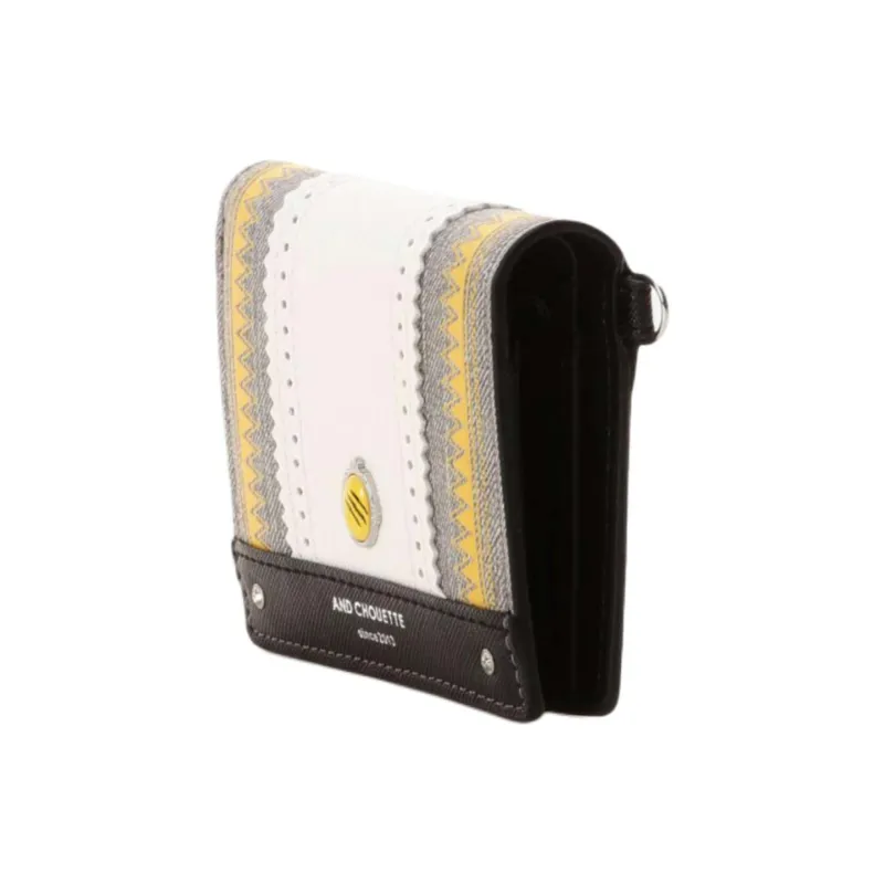 Disney Synthetic Leather Wallet Mini Unisex Yellow & White & Black-1