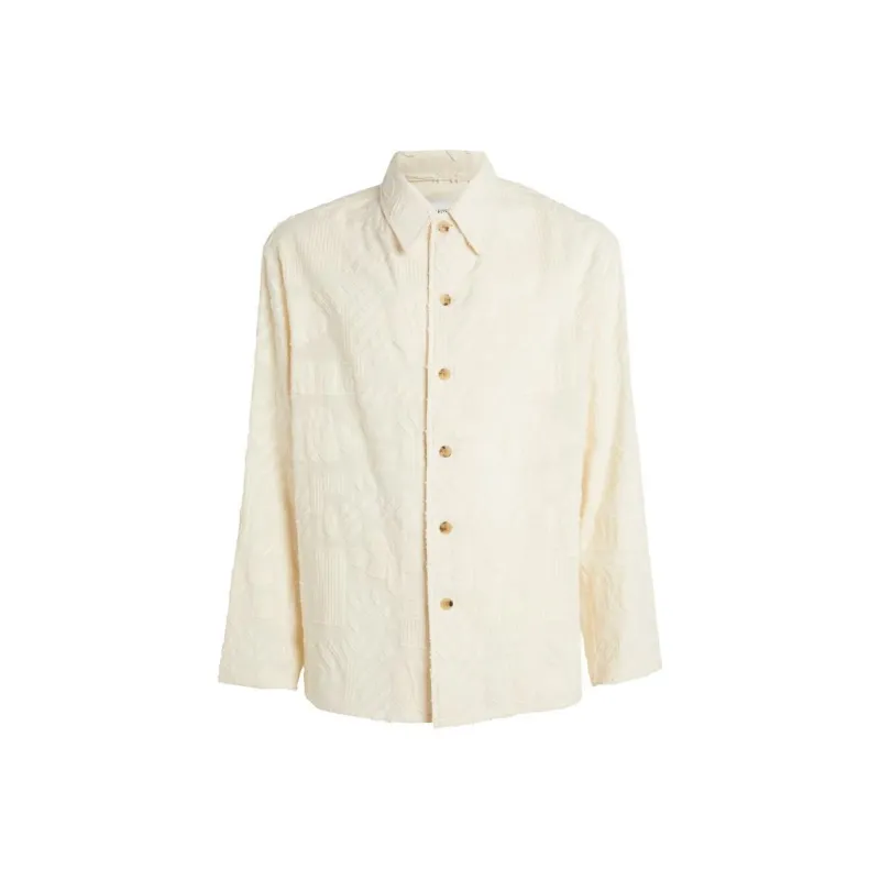 Le 17 Septembre SS24 Cotton Jacquard Shirt Shirt Men's Neutral Color-0