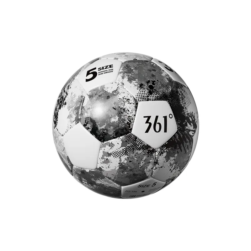 361° Size 45 Soccer PVC Machine Stitched Soccer Ball Unisex Black-3