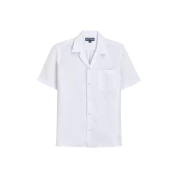 Vilebrequin Camp collar Linen Shirt