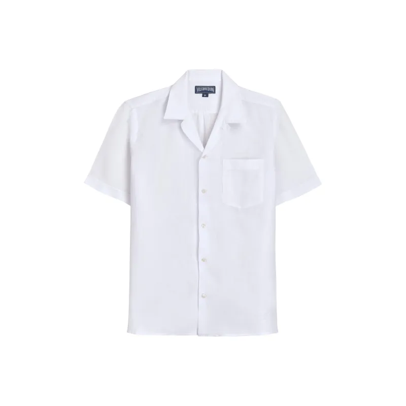 Vilebrequin Camp collar Linen Shirt-0