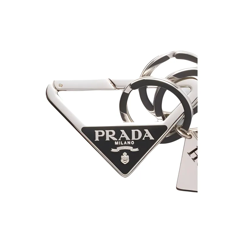 PRADA Triangle Keyring-2