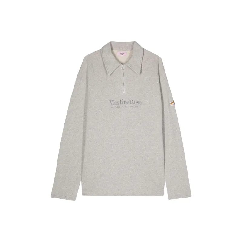 Martine Rose Logo embroidered Cotton Polo Shirt-0