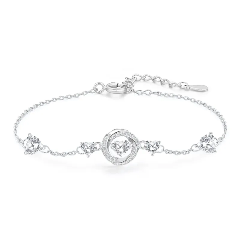 SINO GEM 999 Fine Silver Bracelets Women's-0
