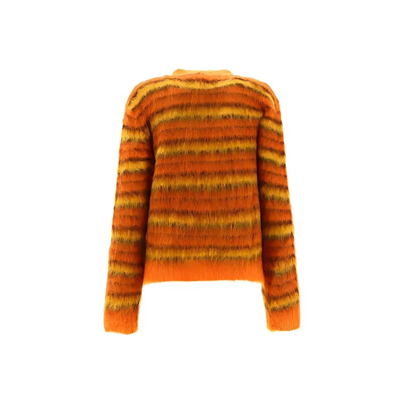 MARNI Striped Knitted Cardigan-1