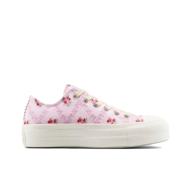 Converse Women's Chuck Taylor All Star Lift Platform Low 'Cross Stitch Roses' Women's-1