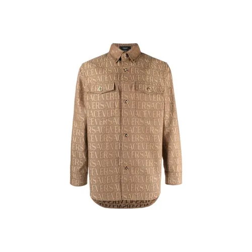 VERSACE Allover Jacquard Button Up Shirt