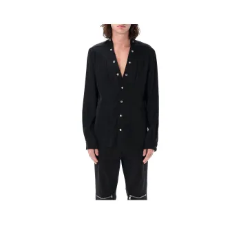 RICK OWENS Larry Fogpocket V Neck Shirt