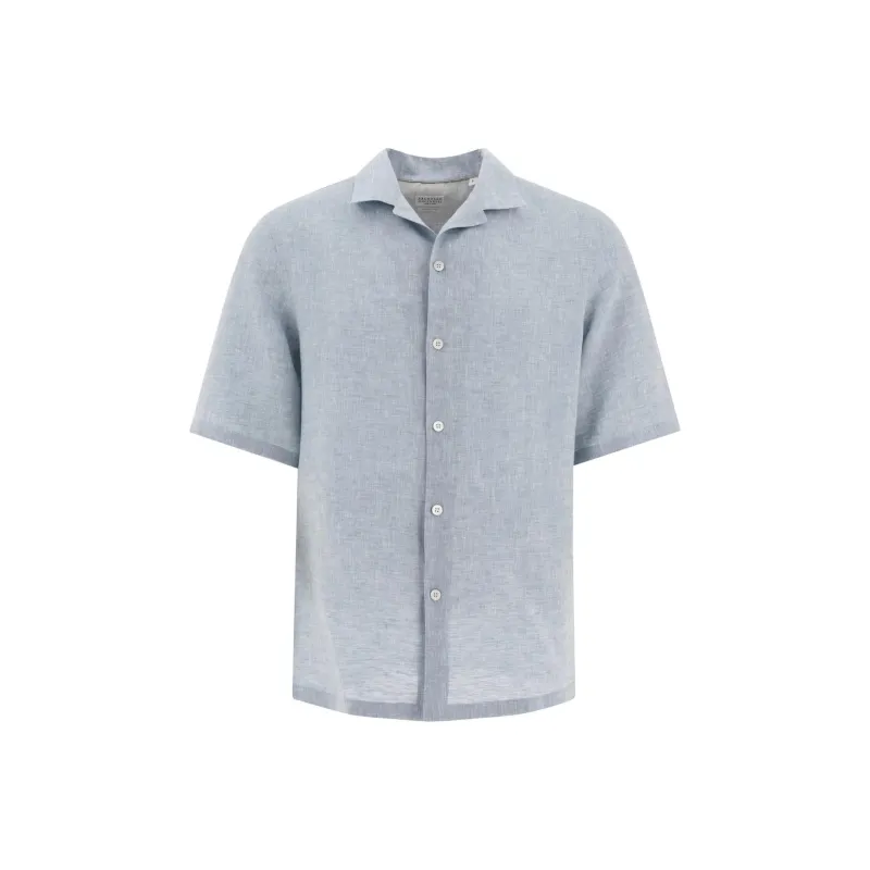 Brunello Cucinelli Short Sleeved Button Up Shirt-0
