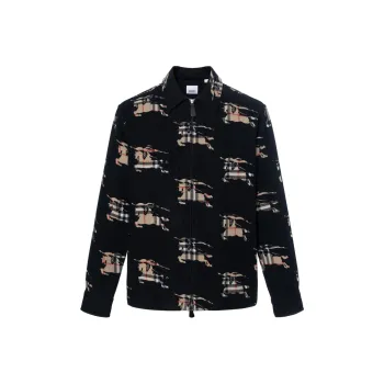 Burberry Check EKD Wool Blend Overshirt