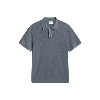 ZIOZIA x TONGQINNANZHUANG Summer Polo Shirt Men's Gray