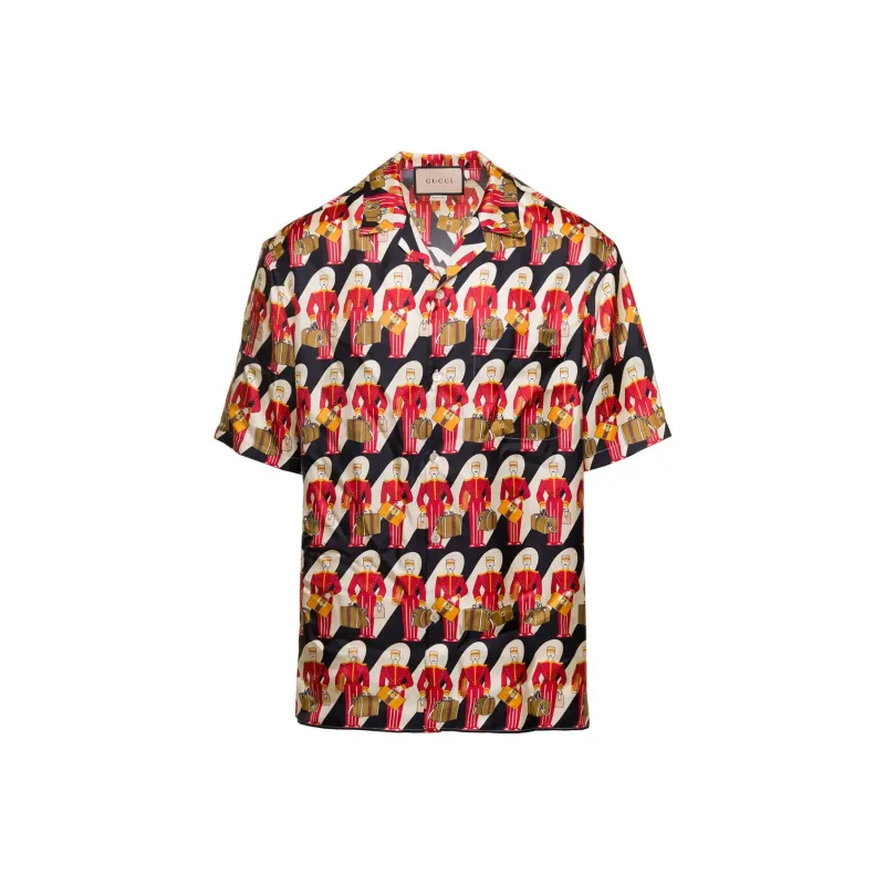 GUCCI Graphic Printed Short Sleeve Shirt-0