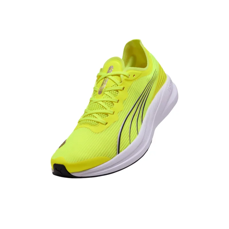 PUMA Redeem Pro Racer Cushioning Slip Resistant Low Top Running Shoes Unisex Neon Yellow-2