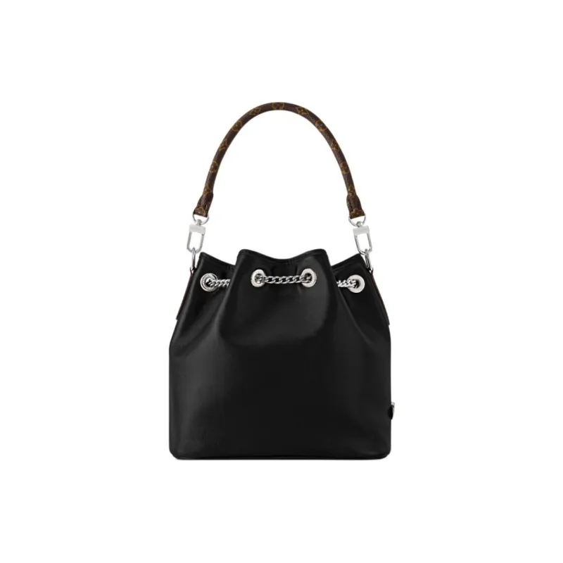 LOUIS VUITTON Sheepskin One Shoulder Handbag Women's Black-2