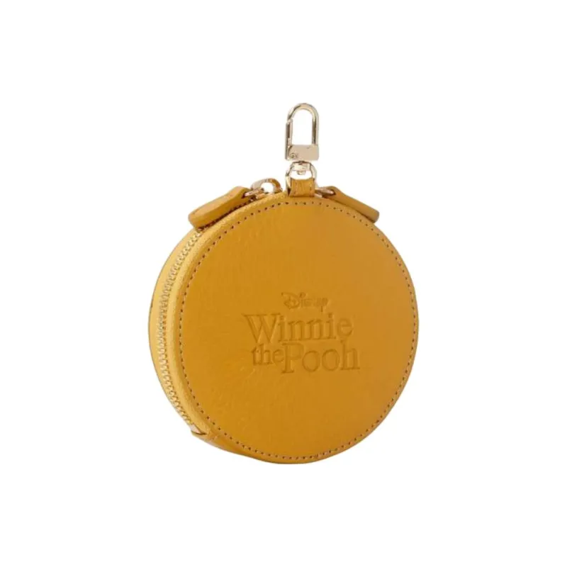 Disney Cow Leather Coin Purse Women's Yellow-1