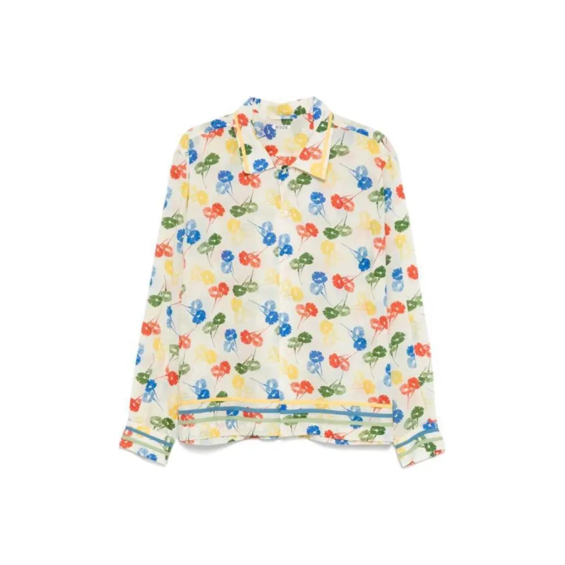 BODE Flower stamp Shirt-0