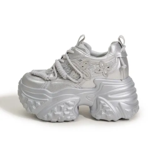 Milan Love Song Breathable Lightweight Height Increasing Low Top Chunky Sneakers Women's
