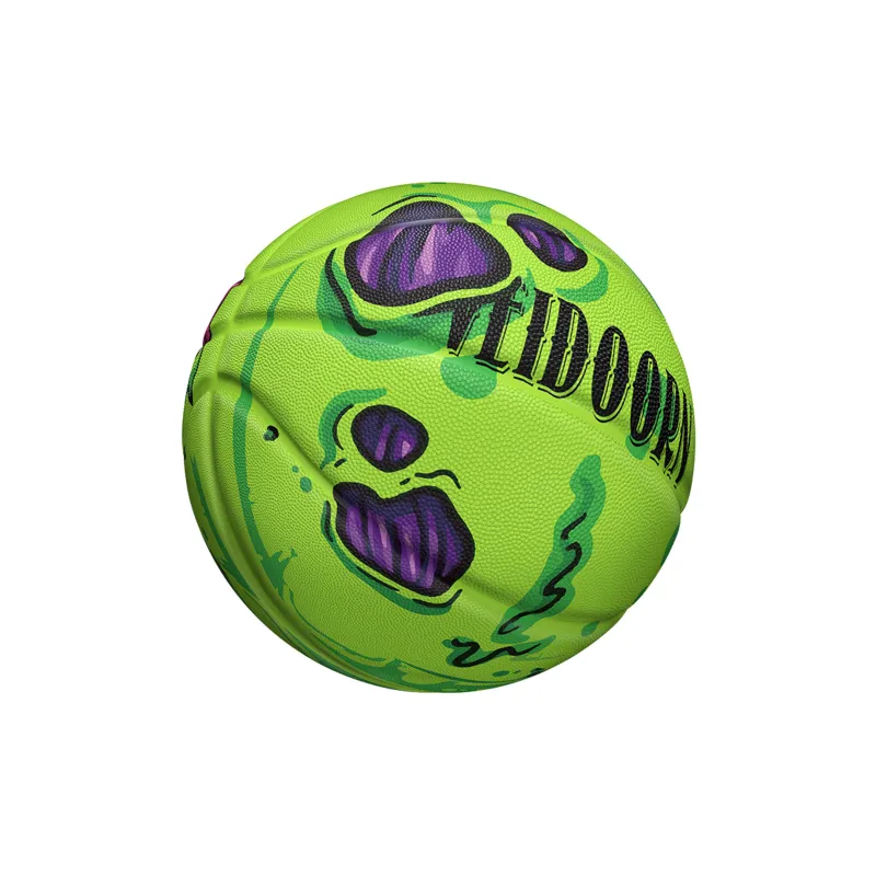 VEIDOORN Rubber Basketball Green Size 7 Street Training Competition Unisex-3