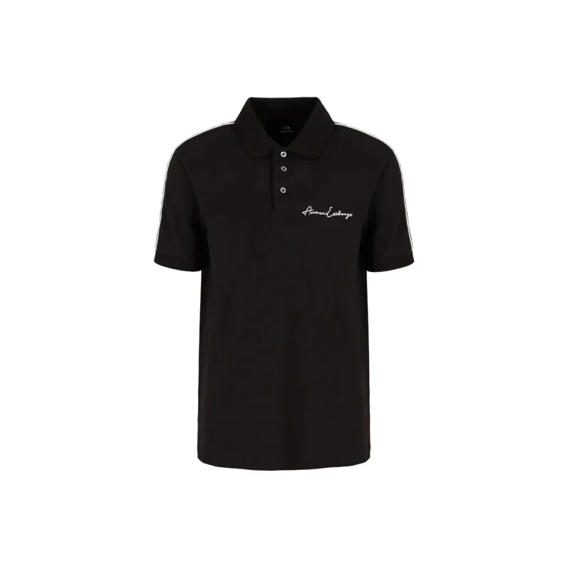 ARMANI EXCHANGE Logo embroidered Polo Shirt-4