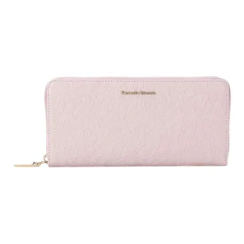 Disney Cow Leather Wallet Women's Pink