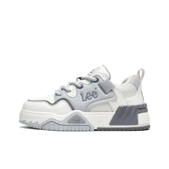 Lee White Sneakers, Trendy And Versatile, Comfortable And Breathable Low Top Skateboard Shoes Men's