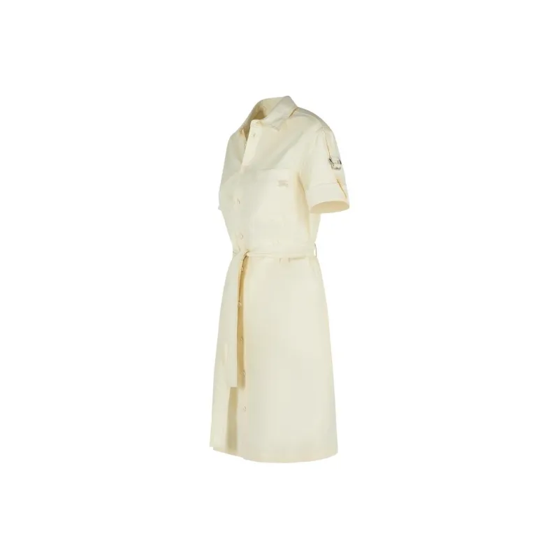 Burberry Short Sleeved Dress Women's White-2