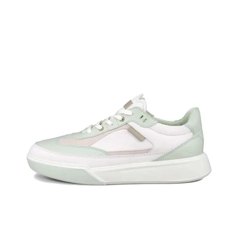 Ecco Street Court W Low Top Casual Shoes Women's White Green-0