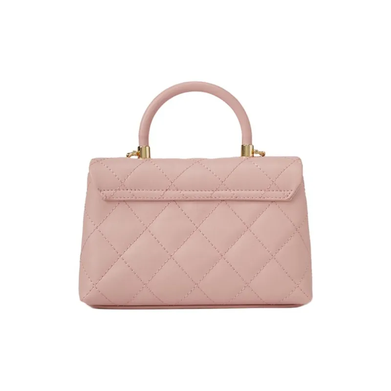ELLE Split Cow Leather Shoulder Bag, Crossbody Bag, Handbag Women's Black/Pink/White-5