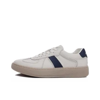 Bansley Abrasion Resistant Low Top Skateboard Shoes Men's White