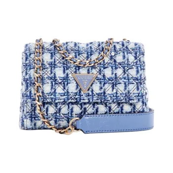 GUESS Fabric Shoulder Bag Medium Size Women's Blue
